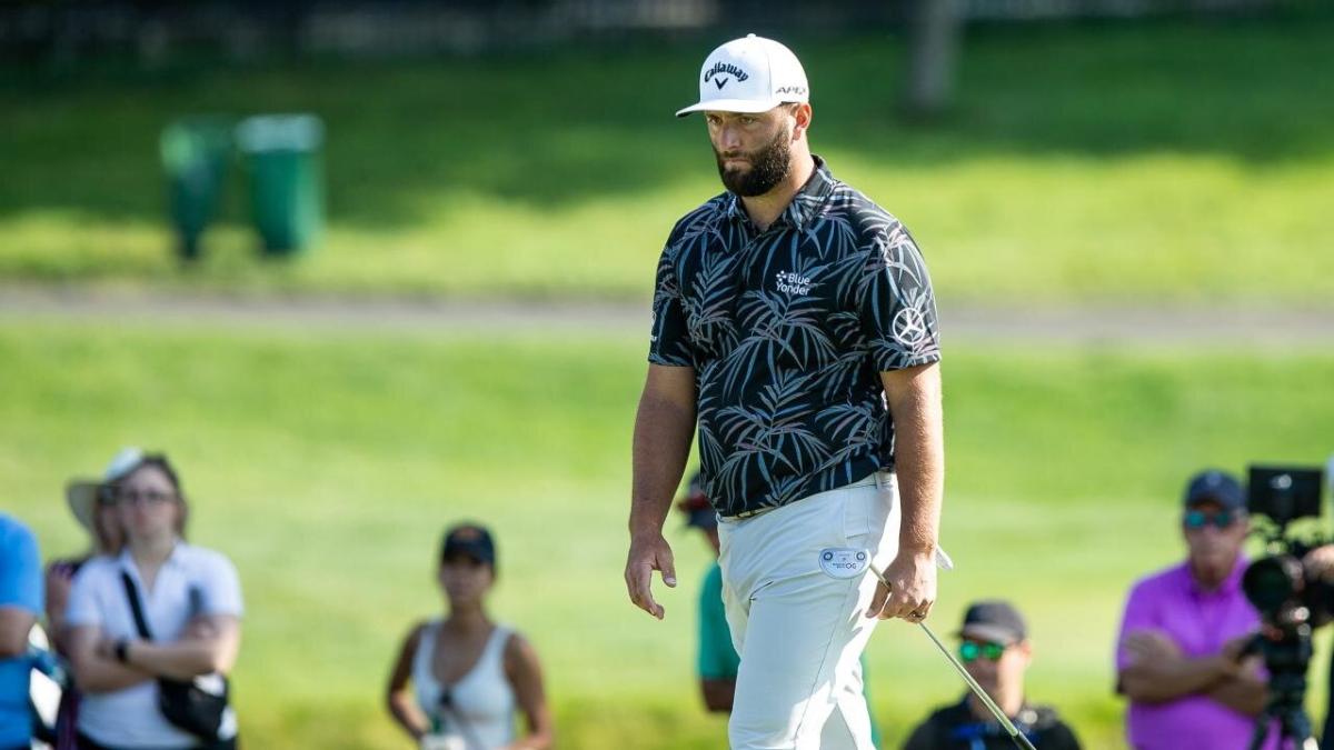 Spanish golfer Jon Rahm in action